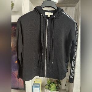 Michael Kors Black Zip-Up Hoodie SZ Small New With Tags